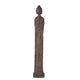 Reva Standing Buddha Sculpture | Distressed Brown Polyresin 24"