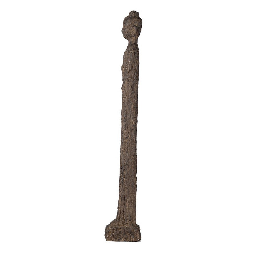 Reva Standing Buddha Sculpture | Distressed Brown Polyresin 24"