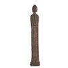 Reva Standing Buddha Sculpture | Distressed Brown Polyresin 24"