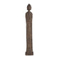 Reva Standing Buddha Sculpture | Distressed Brown Polyresin 24"