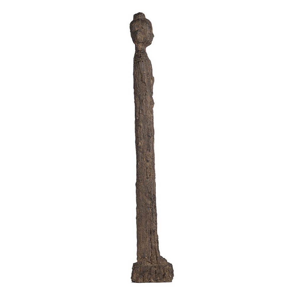 Reva Standing Buddha Sculpture | Distressed Brown Polyresin 24"