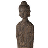 Reva Standing Buddha Sculpture | Distressed Brown Polyresin 24"