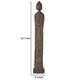 Reva Standing Buddha Sculpture | Distressed Brown Polyresin 24"