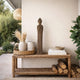 Reva Standing Buddha Sculpture | Distressed Brown Polyresin 24"