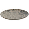 Decorative Plate | Animal Print Design | Brown & Black Ceramic | 16"