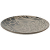 Decorative Plate | Animal Print Design | Brown & Black Ceramic | 16"