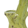 Vintage Candle Holder | Tree Trunk Design Green Glazed Stoneware 11"