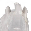 Decorative Figurine | 9" Trumpeting Elephant | Glazed White Dolomite