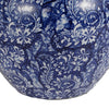 Ginger Jar with Finial | Persian Floral Print | White Blue Porcelain | 10"