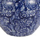 Ginger Jar with Finial | Persian Floral Print | White Blue Porcelain | 10"