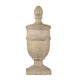 Chester Finial Tabletop Decor | Whitewashed Beige Polyresin | 22"