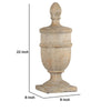Chester Finial Tabletop Decor | Whitewashed Beige Polyresin | 22"