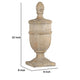 Chester Finial Tabletop Decor | Whitewashed Beige Polyresin | 22"