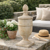 Chester Finial Tabletop Decor | Whitewashed Beige Polyresin | 22"
