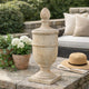Chester Finial Tabletop Decor | Whitewashed Beige Polyresin | 22"