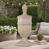 Chester Finial Tabletop Decor | Whitewashed Beige Polyresin | 22"