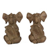 Accent Bookends Set of 2 | Reading Elephants | Antique Brown | 9"