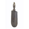 Decorative Bottle with Classic Sculpted Gold Leaf Lid | 23" Gray Glass