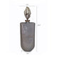 Decorative Bottle with Classic Sculpted Gold Leaf Lid | 23" Gray Glass