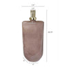 Decorative Bottle with Gold Lid | 19" Muted Pink Textured Glass Body