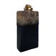 Decorative Bottle | Gold Glitter & Stone Lid | 15" Black Glass