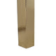 Gemo Hurricane Candle Holder with Gold Base | Mango Wood Accent 21"