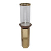 Gemo Hurricane Candle Holder with Gold Base | Mango Wood Accent 20"