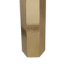 Gemo Hurricane Candle Holder with Gold Base | Mango Wood Accent 20"