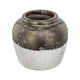 Accent Flower Vase | Rustic Bronze & Silver Terracotta | 13" Round
