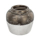 Accent Flower Vase | Rustic Bronze & Silver Terracotta | 13" Round