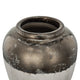Accent Flower Vase | Rustic Bronze & Silver Terracotta | 13" Round