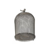 Vintage Candle Holder Set of 2 | Sparrow Accent Mesh Dome Design | Gray