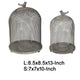 Vintage Candle Holder Set of 2 | Sparrow Accent Mesh Dome Design | Gray