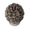 Hazel Accent Decor | 11" Pine Cone Polyresin Sculpture | Gray Rustic Style