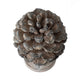 Hazel Accent Decor | 11" Pine Cone Polyresin Sculpture | Gray Rustic Style