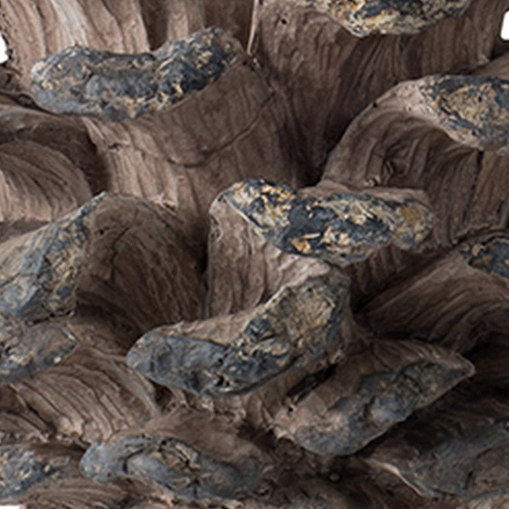 Hazel Accent Decor | 11" Pine Cone Polyresin Sculpture | Gray Rustic Style