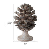 Hazel Accent Decor | 11" Pine Cone Polyresin Sculpture | Gray Rustic Style