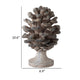 Hazel Accent Decor | 11" Pine Cone Polyresin Sculpture | Gray Rustic Style