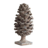 Hazel Pine Cone Accent Decor | Realistic 14" Sculpture Polyresin | Gray