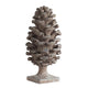 Hazel Pine Cone Accent Decor | Realistic 14" Sculpture Polyresin | Gray