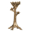 Tree Candle Holder Stand | 13" Decorative Design | Antique Gold Resin