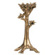Tree Candle Holder Stand | 13" Decorative Design | Antique Gold Resin