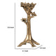 Tree Candle Holder Stand | 13" Decorative Design | Antique Gold Resin