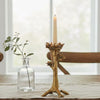Tree Candle Holder Stand | 13" Decorative Design | Antique Gold Resin