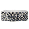 Decorative Box | 10" Round White | Black Mother of Pearl Inlay | Capiz