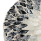 Decorative Box | 10" Round White | Black Mother of Pearl Inlay | Capiz