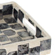 Decorative Tray | 14" Capiz Checkered Pattern | Retro Black and White