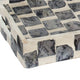 Decorative Tray | 14" Capiz Checkered Pattern | Retro Black and White