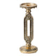 Candle Holder | Antique Gold Tabletop Accent | 11" Classic Keyhole Stem