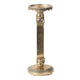 Candle Holder | Antique Gold Tabletop Accent | 11" Classic Keyhole Stem